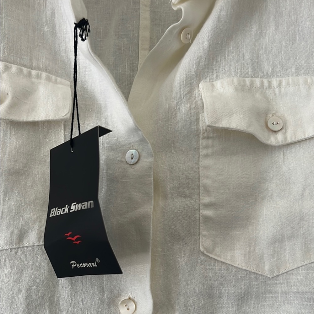 Sleeveless Linen Button-Up Top - Picture 4 of 12